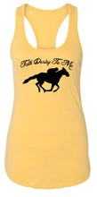 Load image into Gallery viewer, Ladies Talk Derby Me Funny Horse Race, Kentucky Derby Racerback