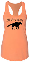 Load image into Gallery viewer, Ladies Talk Derby Me Funny Horse Race, Kentucky Derby Racerback