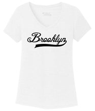 Load image into Gallery viewer, Ladies Brooklyn Home T Shirt Love New York Pride Triblend V-Neck