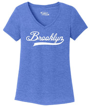 Load image into Gallery viewer, Ladies Brooklyn Home T Shirt Love New York Pride Triblend V-Neck