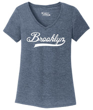 Load image into Gallery viewer, Ladies Brooklyn Home T Shirt Love New York Pride Triblend V-Neck