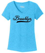 Load image into Gallery viewer, Ladies Brooklyn Home T Shirt Love New York Pride Triblend V-Neck