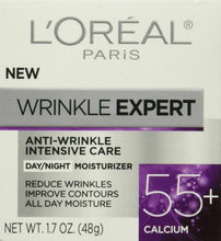 Load image into Gallery viewer, LOreal Paris Skincare Wrinkle Expert 55+ Anti-Aging Face Moisturizer with Calcium, Non-Greasy, Suitable for Sensitive Skin, 1.7 fl. oz