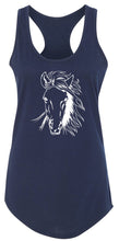 Load image into Gallery viewer, Ladies Horse Face Graphic Racerback
