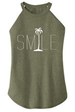 Load image into Gallery viewer, Ladies Smile Palm Trees Rocker Tank Top
