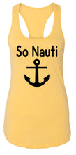 Load image into Gallery viewer, Ladies So Nauti Nautical Racerback Tank
