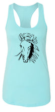 Load image into Gallery viewer, Ladies Horse Face Graphic Racerback
