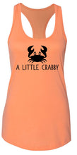 Load image into Gallery viewer, Ladies A Little Crabby Racerback Tank Top
