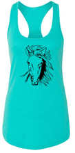 Load image into Gallery viewer, Ladies Horse Face Graphic Racerback
