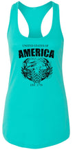 Load image into Gallery viewer, Ladies United States America Est. 1776 Racerback Tank Top
