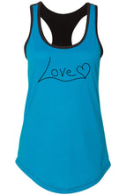 Load image into Gallery viewer, Ladies Love Heart Racerback Tank Top
