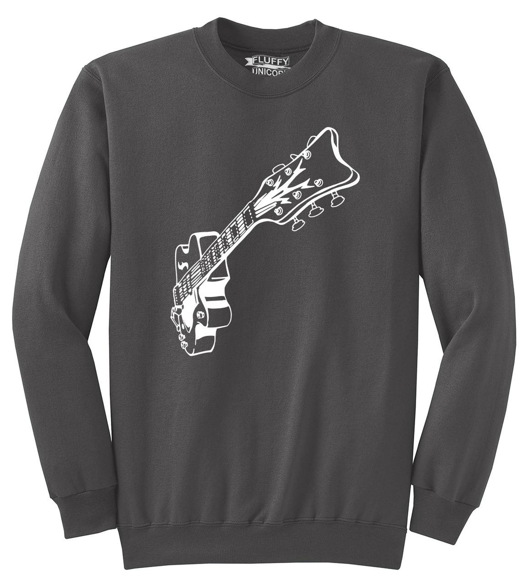 Men's Guitar Graphic Crewneck Sweatshirt