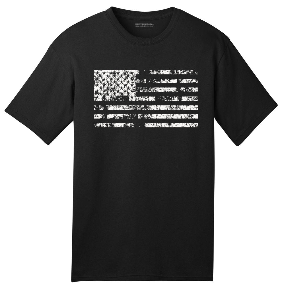 Men's USA Made Distressed American Flag T-Shirt