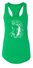 Load image into Gallery viewer, Ladies Horse Face Graphic Racerback
