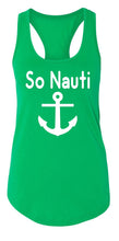 Load image into Gallery viewer, Ladies So Nauti Nautical Racerback Tank
