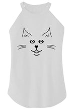 Load image into Gallery viewer, Ladies Cat Face Rocker Tank
