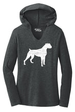 Load image into Gallery viewer, Ladies Boxer Dog Hoodie Shirt
