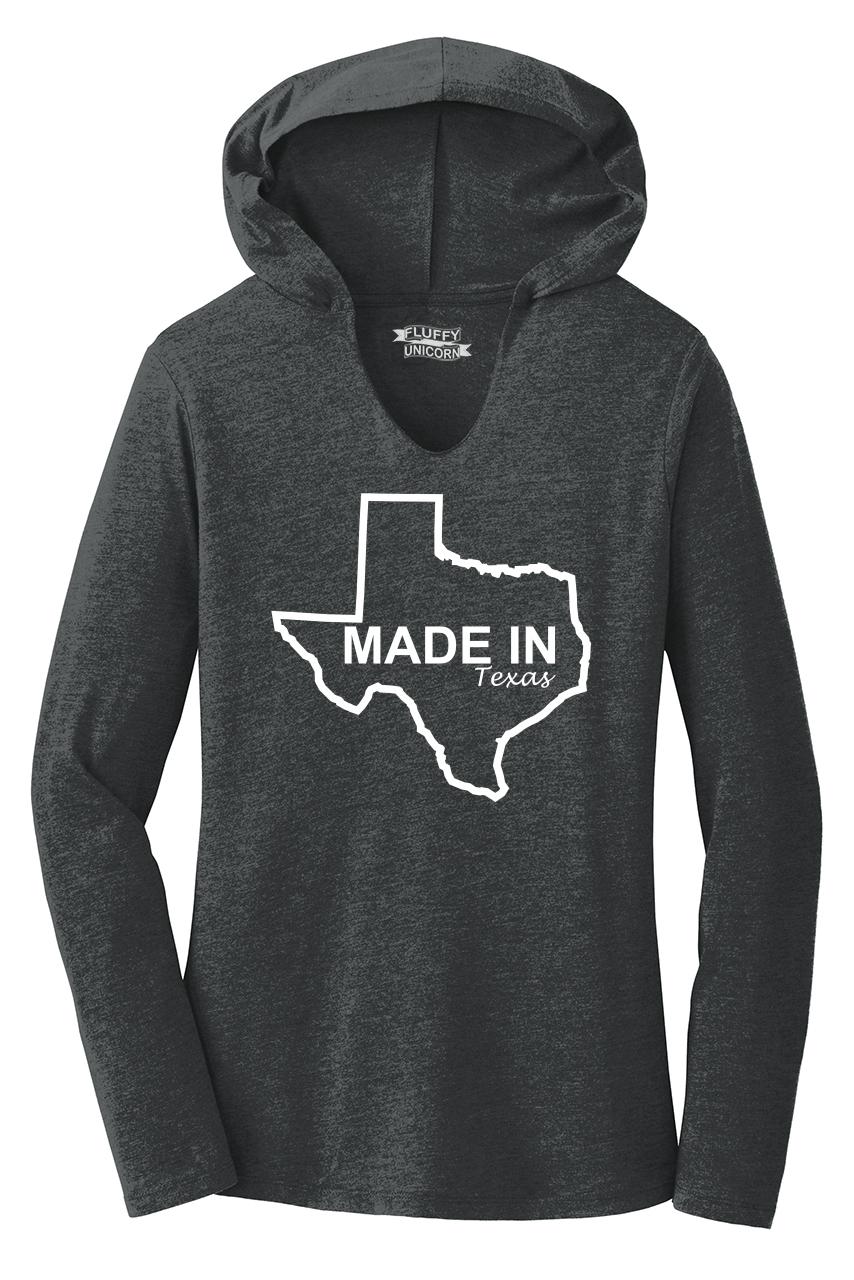 Ladies Made In Texas Cute Home State Pride Shirt Hoodie Shirt
