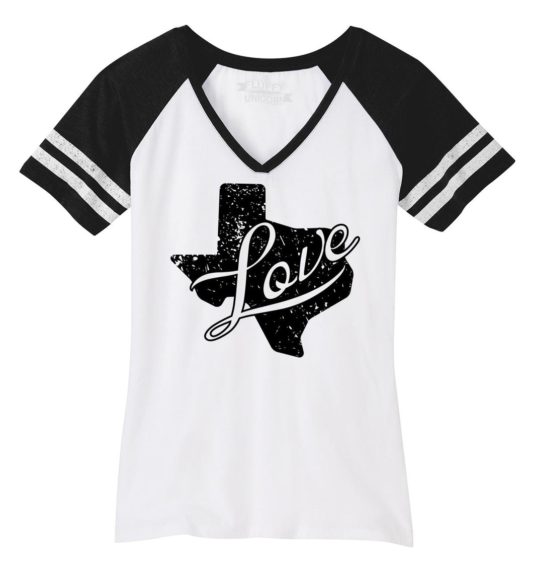 Ladies Love Texas Game Day V-Neck Tee