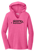 Load image into Gallery viewer, Ladies Made In Puerto Rico Hooded Shirt
