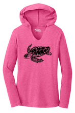 Load image into Gallery viewer, Ladies Sea Turtle Hooded Shirt
