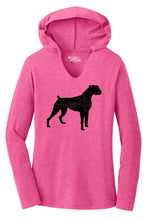 Load image into Gallery viewer, Ladies Boxer Dog Hoodie Shirt
