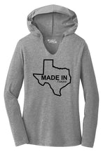 Load image into Gallery viewer, Ladies Made In Texas Cute Home State Pride Shirt Hoodie Shirt
