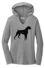 Load image into Gallery viewer, Ladies Boxer Dog Hoodie Shirt
