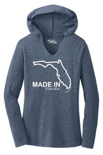 Load image into Gallery viewer, Ladies Made In Florida Hooded Shirt
