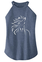 Load image into Gallery viewer, Ladies Horse Outline Rocker Tank
