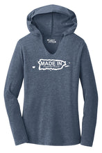 Load image into Gallery viewer, Ladies Made In Puerto Rico Hooded Shirt
