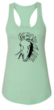 Load image into Gallery viewer, Ladies Horse Face Graphic Racerback
