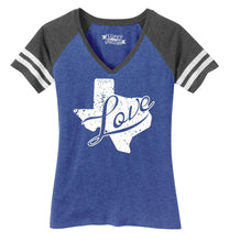 Load image into Gallery viewer, Ladies Love Texas Game Day V-Neck Tee
