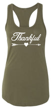 Load image into Gallery viewer, Ladies Thankful Arrow Racerback Tank Top
