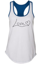 Load image into Gallery viewer, Ladies Love Heart Racerback Tank Top
