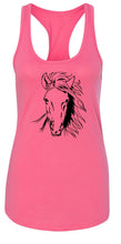 Load image into Gallery viewer, Ladies Horse Face Graphic Racerback
