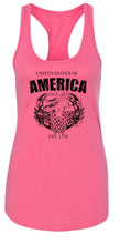 Load image into Gallery viewer, Ladies United States America Est. 1776 Racerback Tank Top
