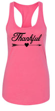 Load image into Gallery viewer, Ladies Thankful Arrow Racerback Tank Top
